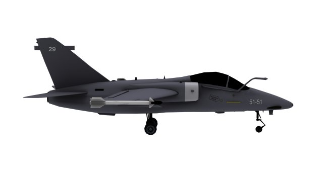 lowpoly amx international amx aircraft model low-poly Model 3D .c4d .max .obj .3ds .fbx .stl .blend 