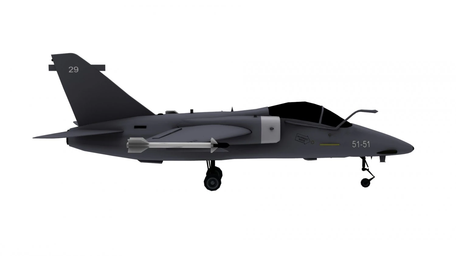 lowpoly amx international amx aircraft model low-poly 3D Model .c4d .max .obj .3ds .fbx .stl .blend