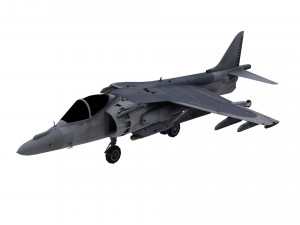 lowpoly mcdonnell douglas av-8b aircraft model low-poly Model 3D