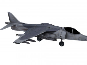 lowpoly mcdonnell douglas av-8b aircraft model low-poly 3D Модель