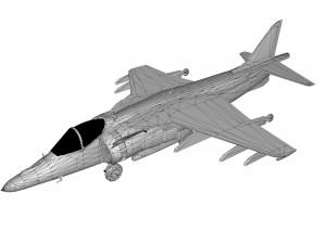lowpoly mcdonnell douglas av-8b aircraft model low-poly 3D Модель