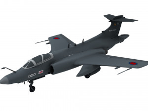 lowpoly blackburn buccaneer aircraft low-poly 3D मॉडल