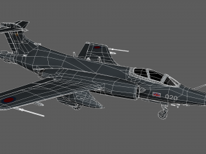 lowpoly blackburn buccaneer aircraft low-poly 3D Модель