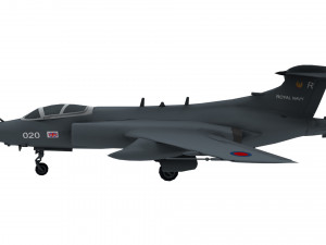 lowpoly blackburn buccaneer aircraft low-poly 3D Модель