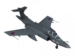 lowpoly blackburn buccaneer aircraft low-poly 3D Модель