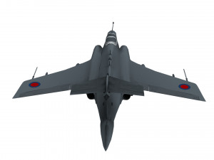lowpoly blackburn buccaneer aircraft low-poly 3D Модель