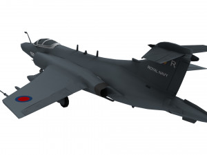 lowpoly blackburn buccaneer aircraft low-poly 3D Модель