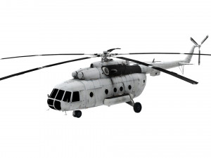 lowpoly mil mi-8 aircraft model low-poly 3Dモデル