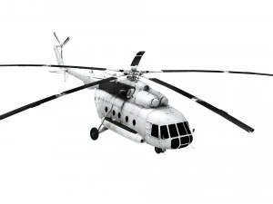 lowpoly mil mi-8 aircraft model low-poly 3D Model