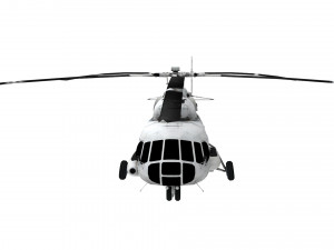 lowpoly mil mi-8 aircraft model low-poly Modelo 3D
