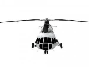 lowpoly mil mi-8 aircraft model low-poly 3D Model