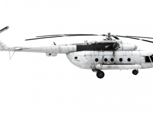 lowpoly mil mi-8 aircraft model low-poly Modelo 3D