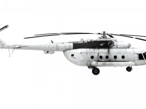 lowpoly mil mi-8 aircraft model low-poly 3D Model