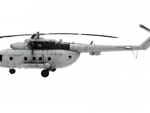 lowpoly mil mi-8 aircraft model low-poly Modelo 3D