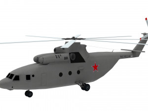 lowpoly mi-26 helicopter low-poly 3Dモデル