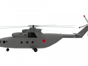 lowpoly mi-26 helicopter low-poly 3D Model