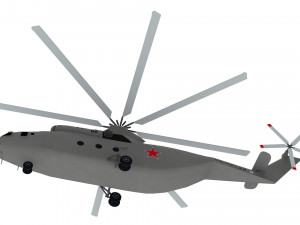 lowpoly mi-26 helicopter low-poly 3D Model