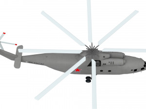 lowpoly mi-26 helicopter low-poly 3D Model