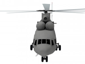 lowpoly mi-26 helicopter low-poly 3D Model