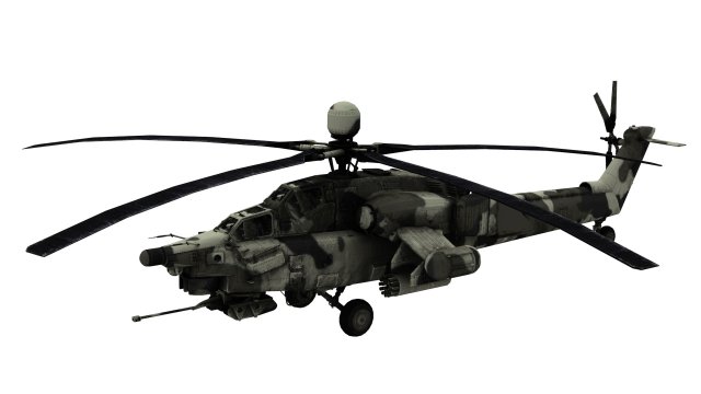 lowpoly mi-28 helicopter low-poly Modelo 3D .c4d .max .obj .3ds .fbx .stl .blend 