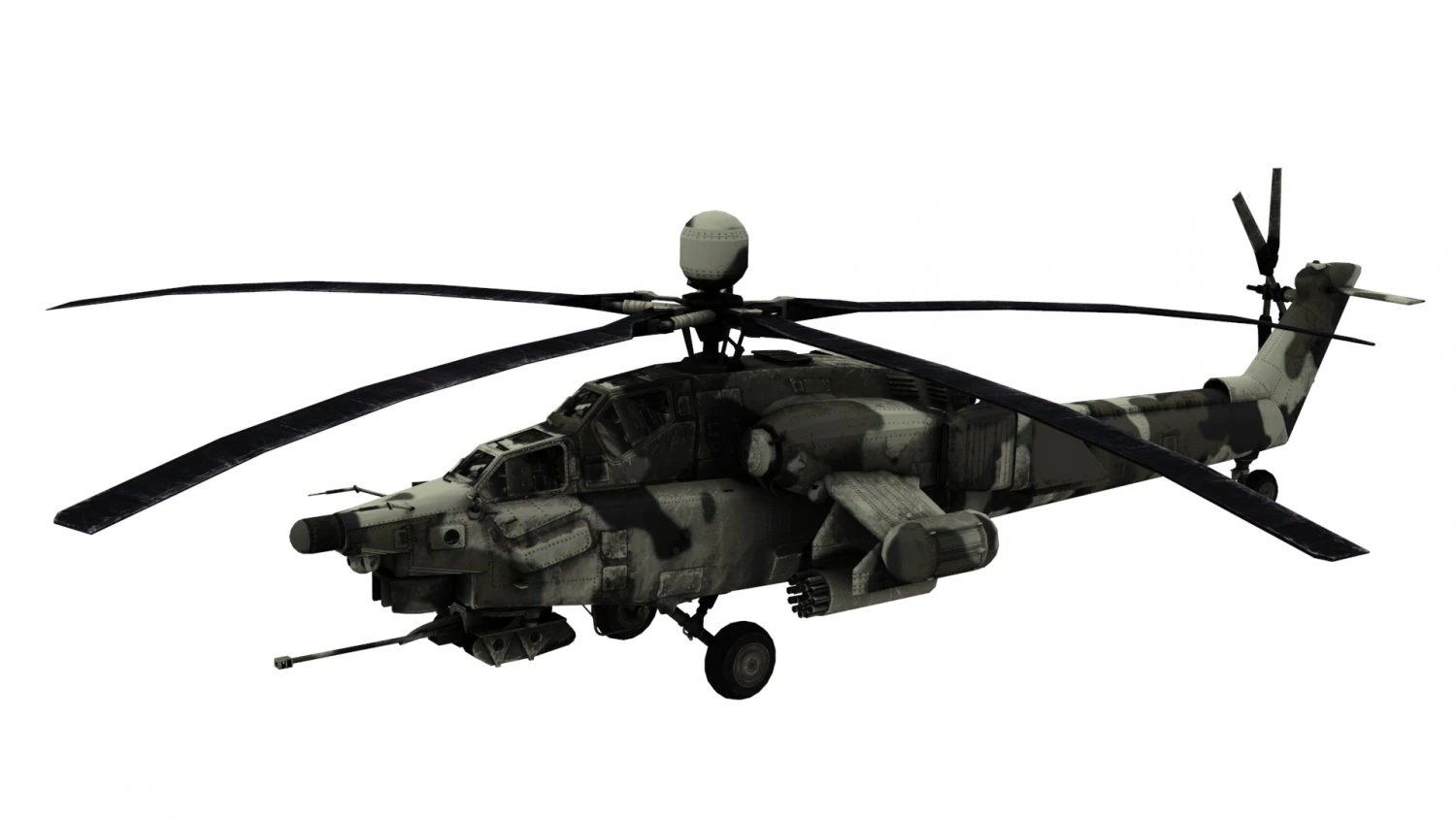 lowpoly mi-28 helicopter low-poly 3D Model .c4d .max .obj .3ds .fbx .stl .blend