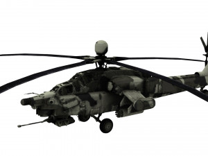 lowpoly mi-28 helicopter low-poly 3Dモデル