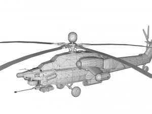 lowpoly mi-28 helicopter low-poly 3D Model