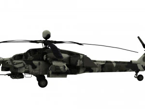 lowpoly mi-28 helicopter low-poly 3D Model