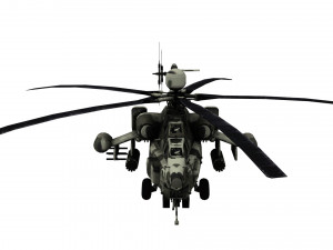 lowpoly mi-28 helicopter low-poly Modelo 3D