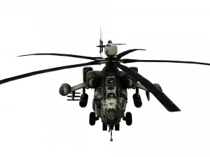 lowpoly mi-28 helicopter low-poly 3D Model