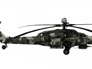 lowpoly mi-28 helicopter low-poly 3D Model
