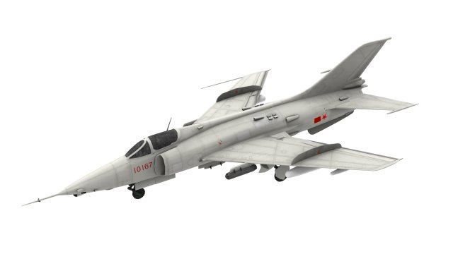 lowpoly nanchang q-5 aircraft low-poly Model 3D .c4d .max .obj .3ds .fbx .stl .blend 