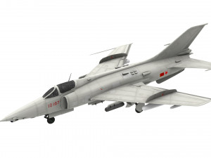 lowpoly nanchang q-5 aircraft low-poly Model 3D