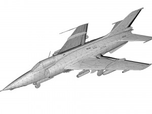 lowpoly nanchang q-5 aircraft low-poly Model 3D