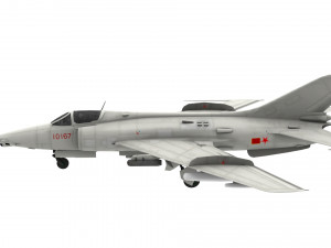 lowpoly nanchang q-5 aircraft low-poly Model 3D
