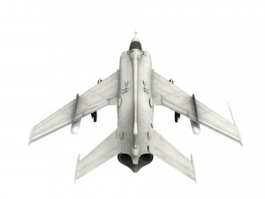 lowpoly nanchang q-5 aircraft low-poly Model 3D