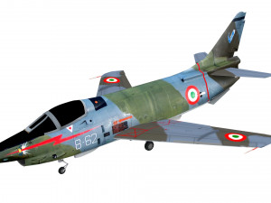 lowpoly fiat g91y aircraft low-poly Model 3D