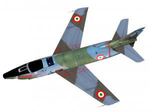 lowpoly fiat g91y aircraft low-poly 3D 模型