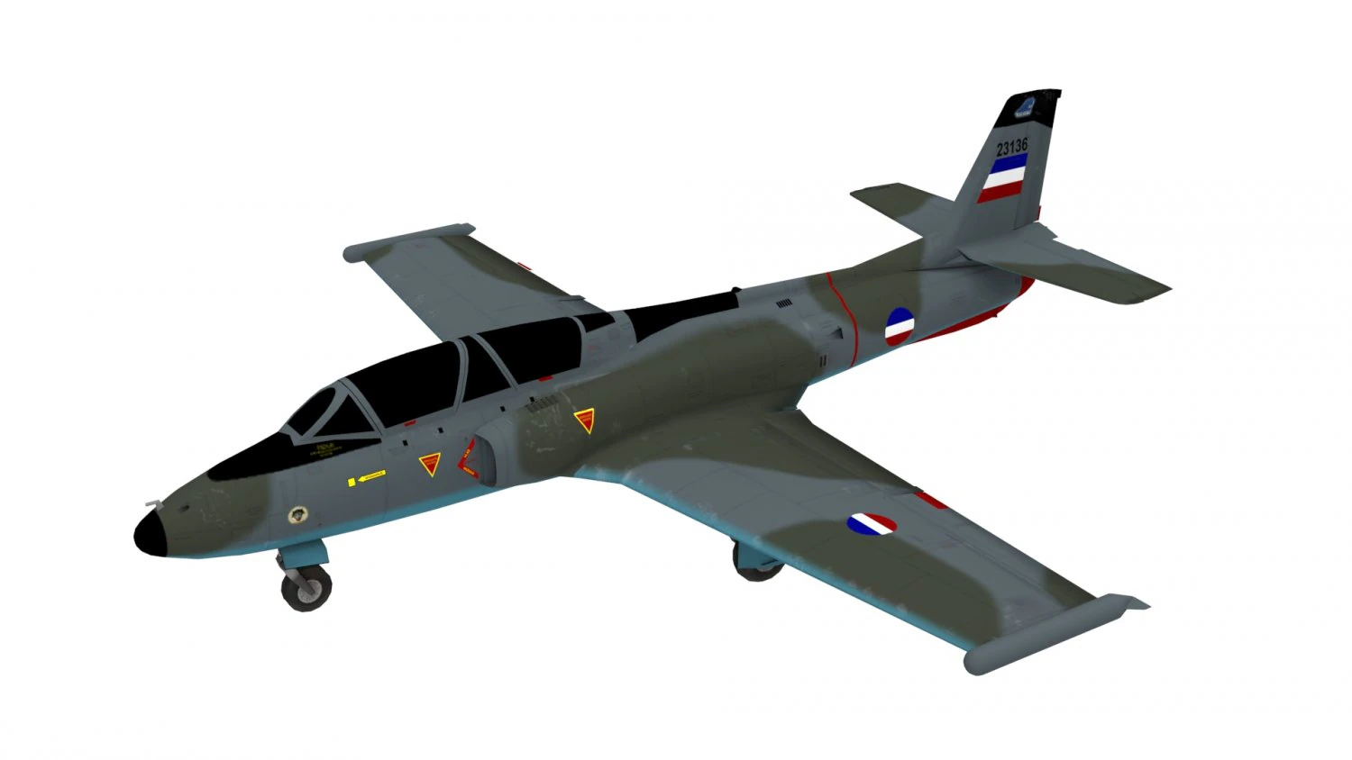 soko g-2 galeb aircraft low-poly 3D Model .c4d .max .obj .3ds .fbx .stl .blend 