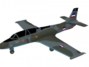 soko g-2 galeb aircraft low-poly Model 3D