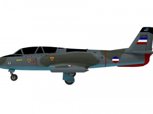soko g-2 galeb aircraft low-poly 3D 모델