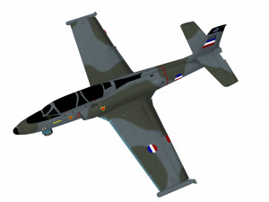 soko g-2 galeb aircraft low-poly 3D 모델