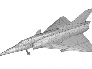 lowpol iai kfir aircraft low-poly 3D Модель
