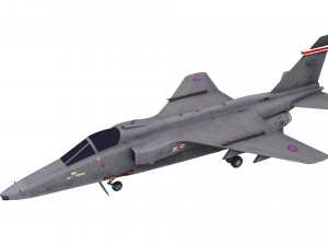 lowpoly sepecat jaguar aircraft low-poly  3D Model