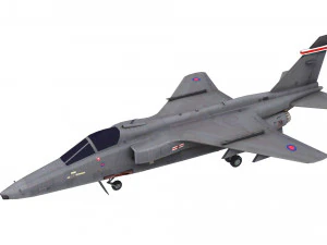pesawat jaguar sepecat lowpoly low-poly Model 3D