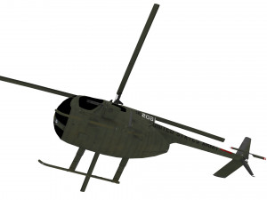 hughes oh-6 cayuse aircraft low-poly Modello 3D