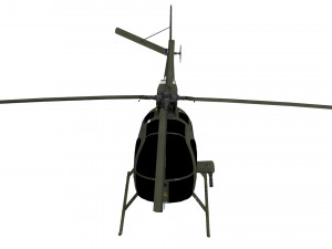 hughes oh-6 cayuse aircraft low-poly Modello 3D