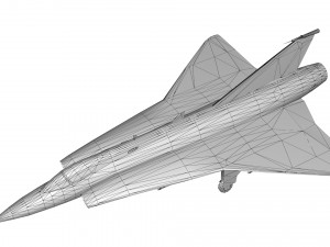lowpolysaab 35 draken aircraft low-poly 3D Модель