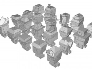 Casual Game Kit - Archer Pack Modelo 3D