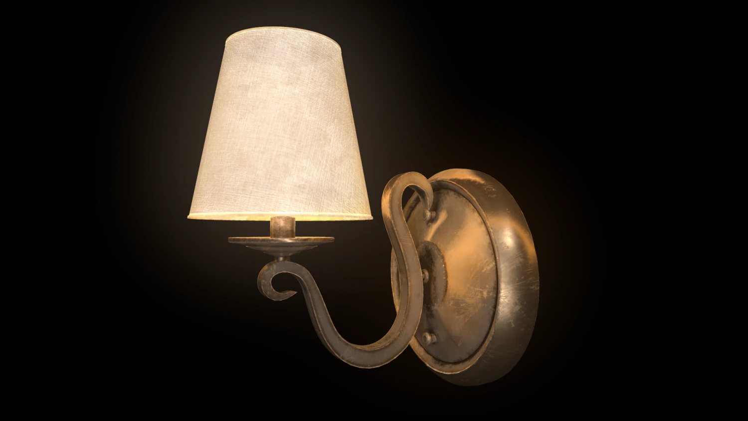 vintage wall lamp 3D Model .c4d .max .obj .3ds .fbx .stl .blend
